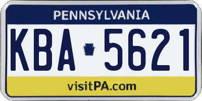 PA license plate KBA5621