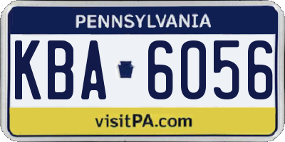 PA license plate KBA6056