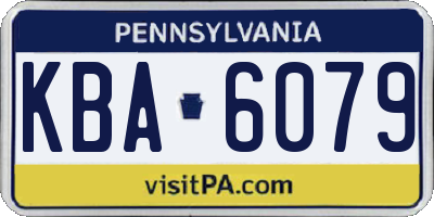 PA license plate KBA6079