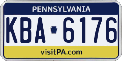 PA license plate KBA6176