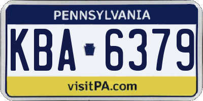 PA license plate KBA6379
