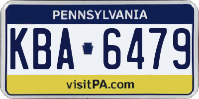 PA license plate KBA6479