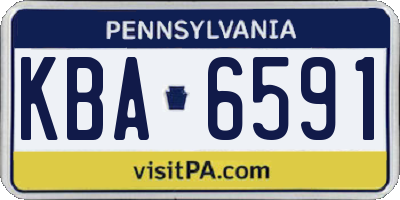 PA license plate KBA6591
