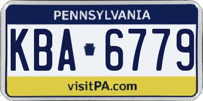 PA license plate KBA6779