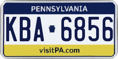 PA license plate KBA6856