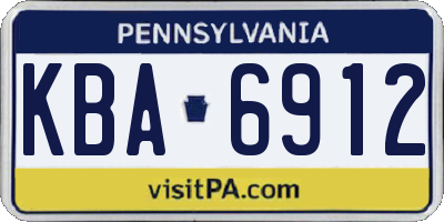 PA license plate KBA6912