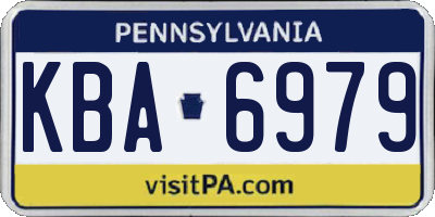 PA license plate KBA6979