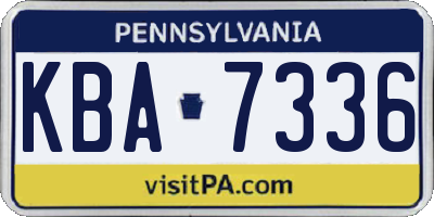 PA license plate KBA7336