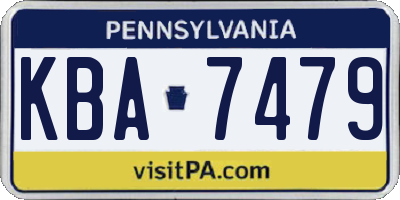 PA license plate KBA7479