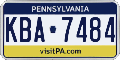 PA license plate KBA7484
