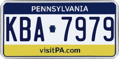 PA license plate KBA7979
