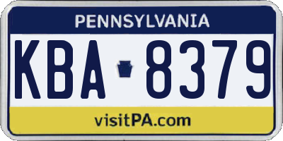 PA license plate KBA8379