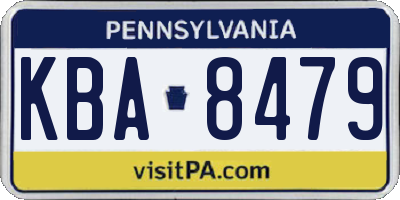 PA license plate KBA8479