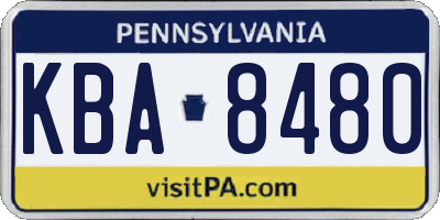PA license plate KBA8480