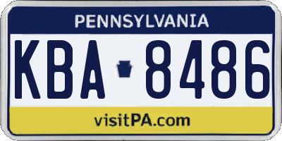 PA license plate KBA8486