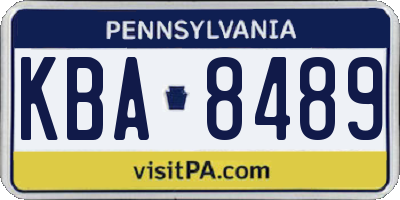 PA license plate KBA8489