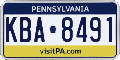PA license plate KBA8491