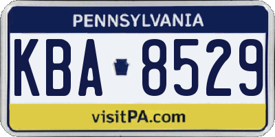 PA license plate KBA8529