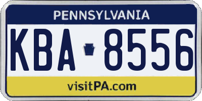 PA license plate KBA8556