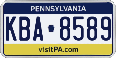PA license plate KBA8589
