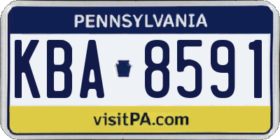 PA license plate KBA8591