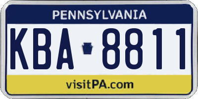 PA license plate KBA8811