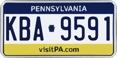PA license plate KBA9591