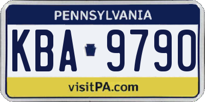 PA license plate KBA9790