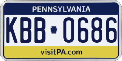 PA license plate KBB0686