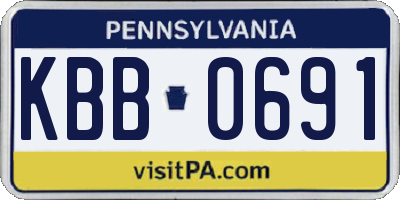 PA license plate KBB0691