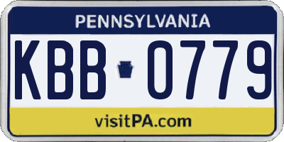PA license plate KBB0779
