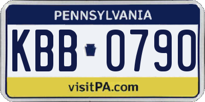 PA license plate KBB0790