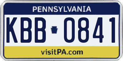 PA license plate KBB0841