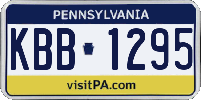 PA license plate KBB1295