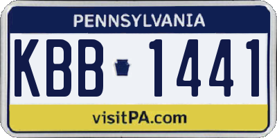 PA license plate KBB1441