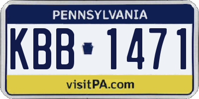 PA license plate KBB1471