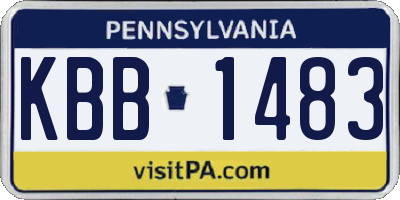 PA license plate KBB1483