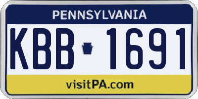 PA license plate KBB1691