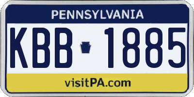 PA license plate KBB1885