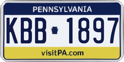 PA license plate KBB1897