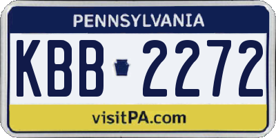 PA license plate KBB2272