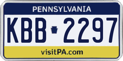 PA license plate KBB2297