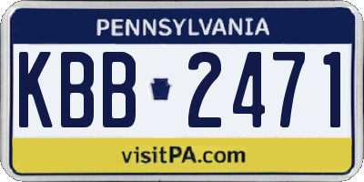 PA license plate KBB2471