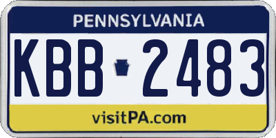 PA license plate KBB2483