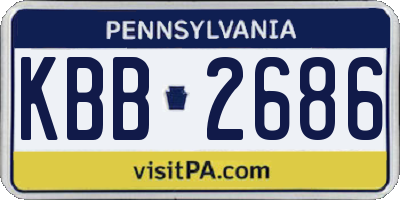 PA license plate KBB2686