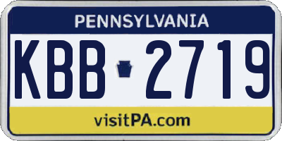 PA license plate KBB2719