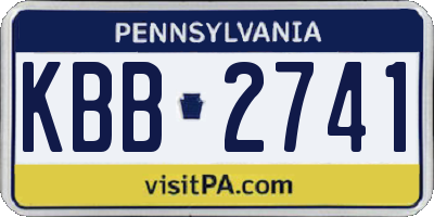 PA license plate KBB2741