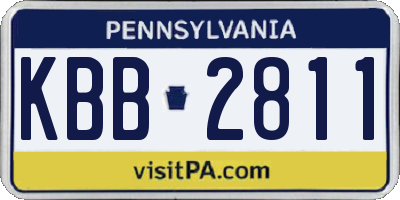 PA license plate KBB2811