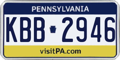 PA license plate KBB2946