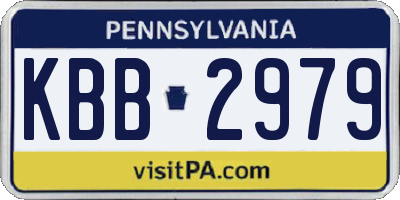 PA license plate KBB2979